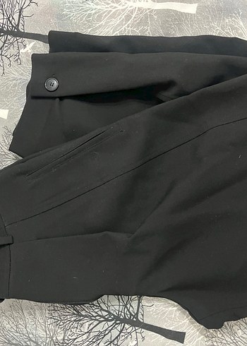 Zara Kadın Siyah Bol Kesim kumaş pantolon
