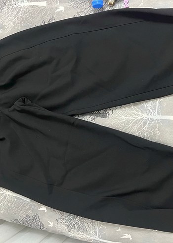 Kadın Siyah Bol Kesim kumaş pantolon