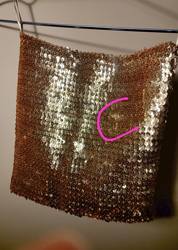 Mango marka payetli büstiyer S beden - Görsel 6