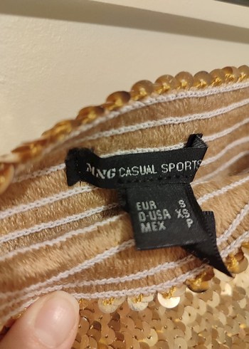 Mango marka payetli büstiyer S beden - Görsel 5