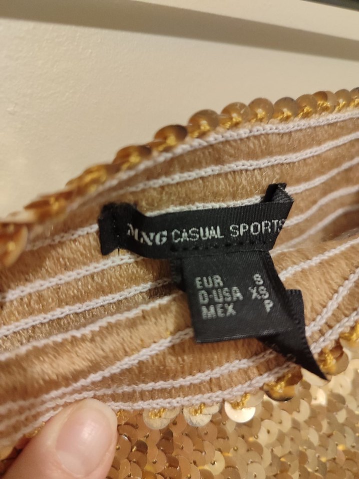 Mango marka payetli büstiyer S beden - Görsel 5