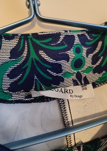 Uzun Turkuaz Bohem ofis elbisesi - Görsel 7