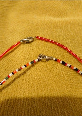 cam boncuklu Bohem Kadın Kolye - Görsel 3