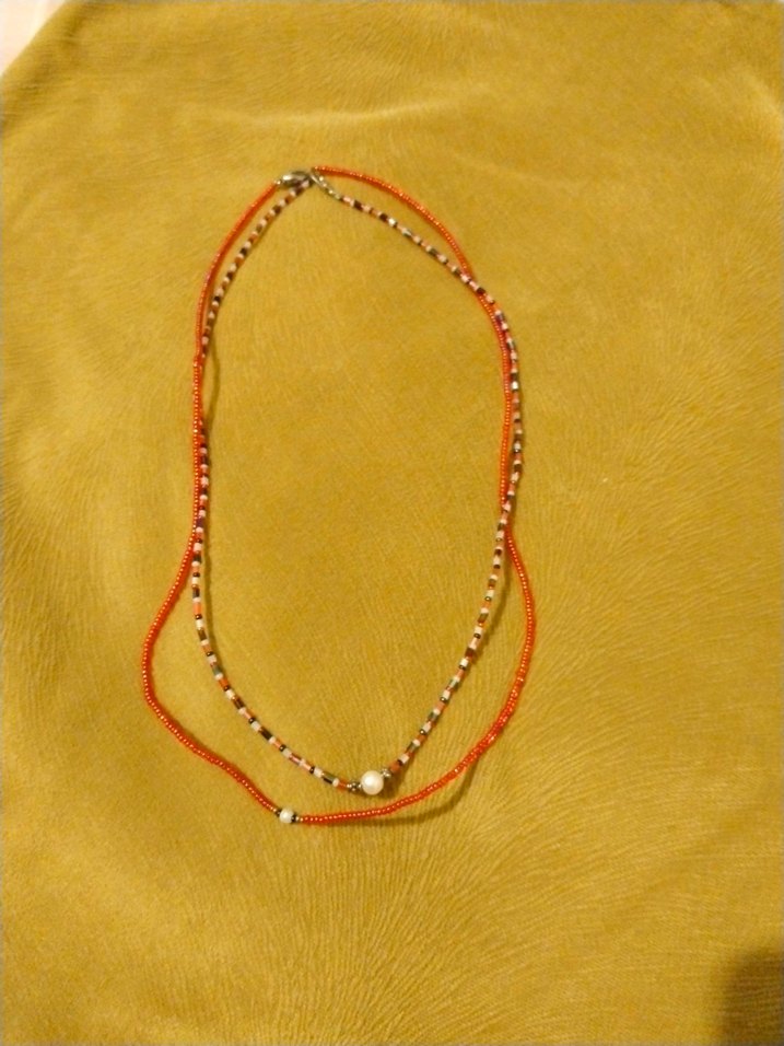 cam boncuklu Bohem Kadın Kolye - Görsel 2