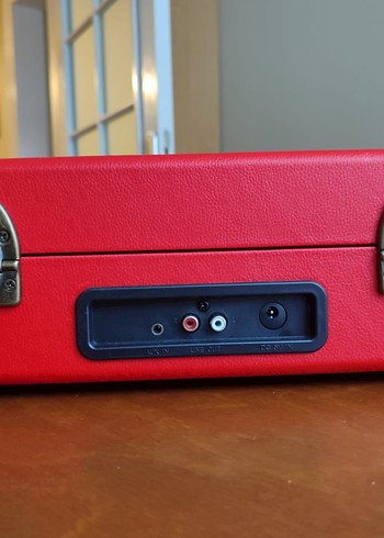 Kırmızı Taşınabilir Pikap Müzik Sistemi - Görsel 2