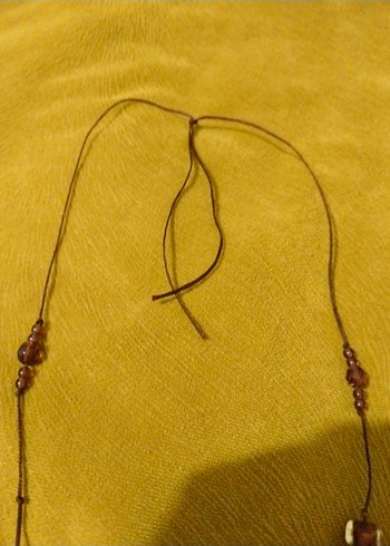 lila rengi boncuklu Bohem Kolye - Görsel 4