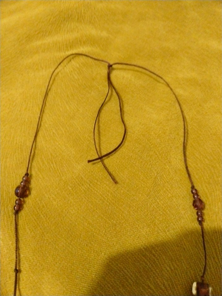 lila rengi boncuklu Bohem Kolye - Görsel 4