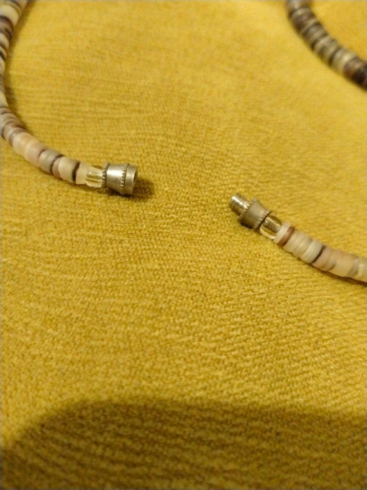 Bej Gri Boncuklu  Kolye - Görsel 5