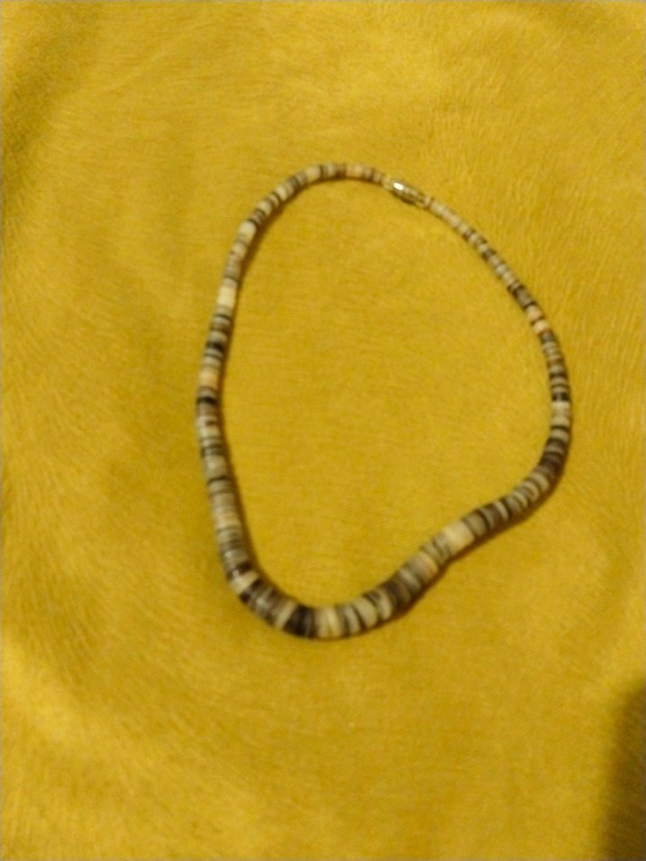 Bej Gri Boncuklu  Kolye - Görsel 3