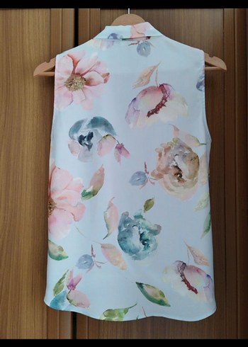 Bohem Drapeli Kolsuz Midi Bluz - Görsel 3