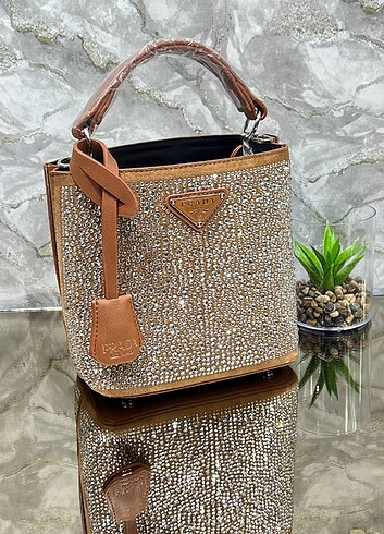 Prada PRADA - Panier satin bag with crystals Size: 17 x 17 cm ????????
