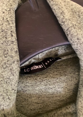 LC Waikiki Gri kadın Boğazlı Düğmeli Sweatshirt