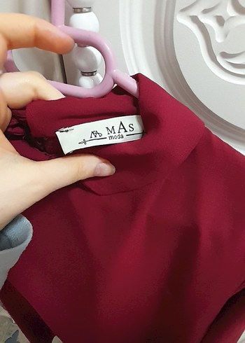 Bordo Dantel Detaylı Midi Tunik - Görsel 3