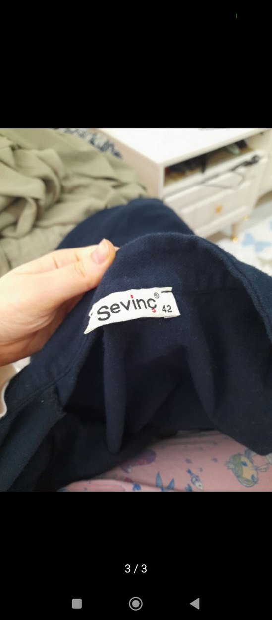 lacivert uzun tesettür pardesü - Görsel 2