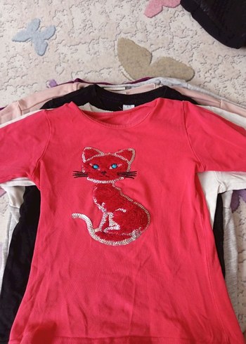 5-6 yaş Kız Çocuk çoklu Pamuklu Uzun Kollu Sweatshirt - Görsel 6