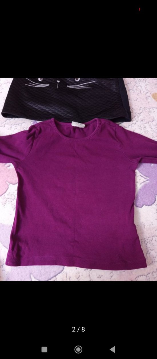 5-6 yaş Kız Çocuk çoklu Pamuklu Uzun Kollu Sweatshirt - Görsel 2