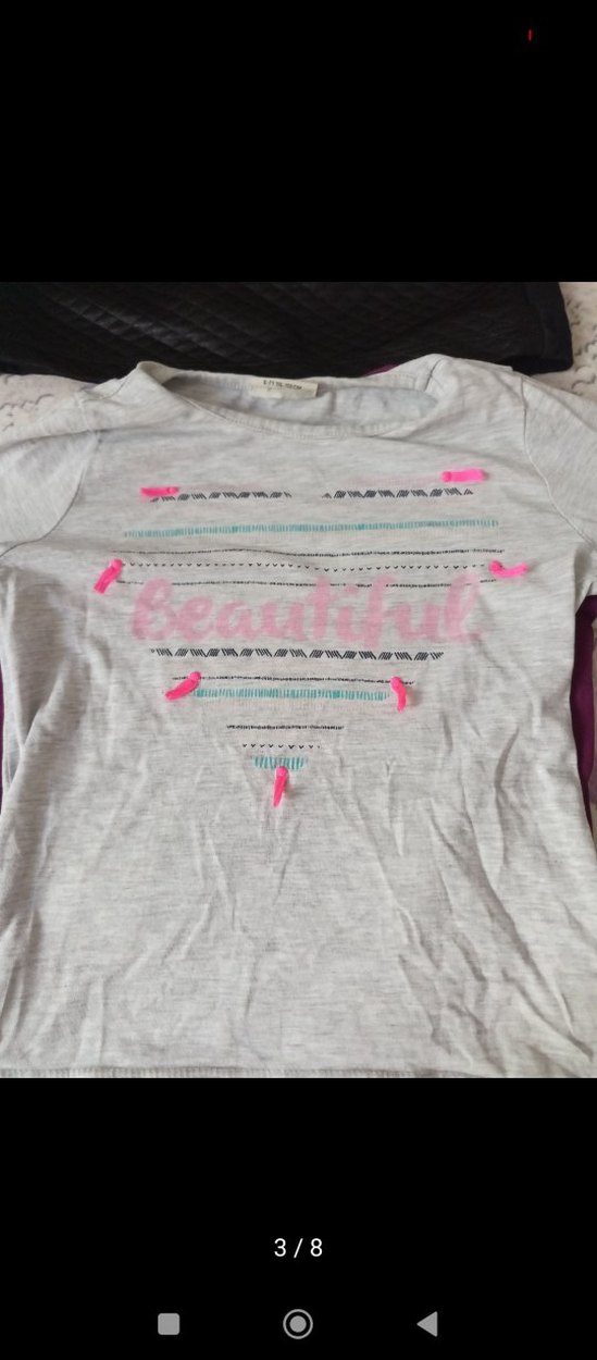 5-6 yaş Kız Çocuk çoklu Pamuklu Uzun Kollu Sweatshirt - Görsel 3