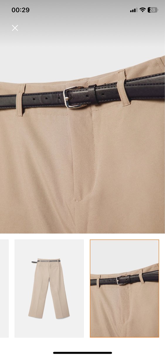 Bej Kadın Kumaş Pantolon, Normal Boy, Regular Fit - Görsel 2