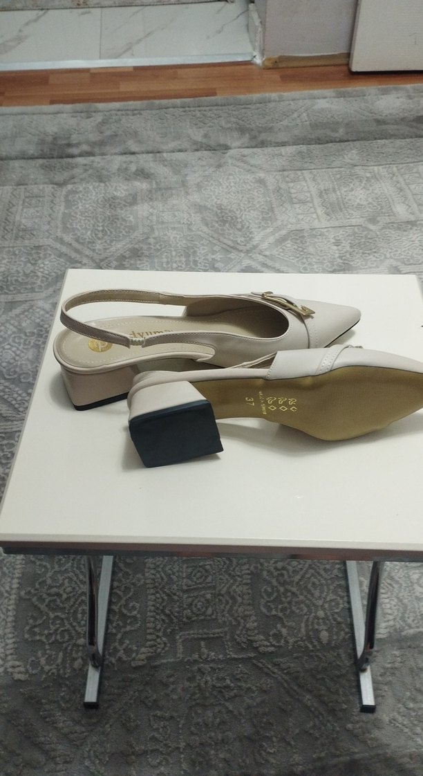 Bej Kadın Klasik Topuklu Ayakkabı - Görsel 3