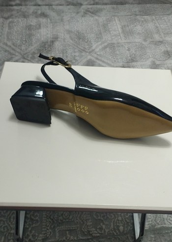 Siyah Parlak Yılan Desenli Stiletto - Görsel 2