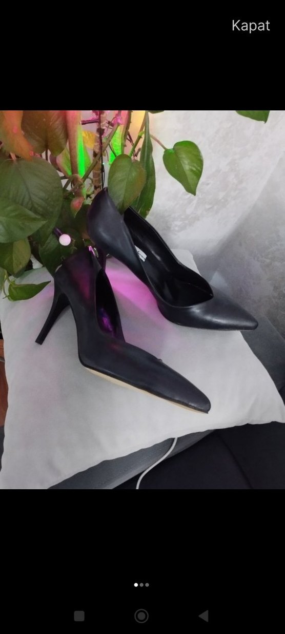 Siyah Topuklu Kadın Stiletto - Görsel 2