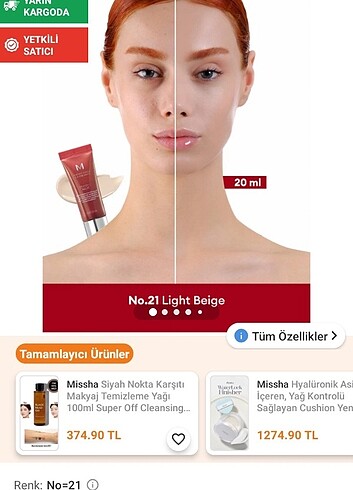 Beden Missha BB krem 21