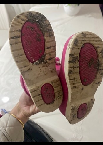 27 Beden pembe Renk Kız Çocuk Pembe Lastik Bot