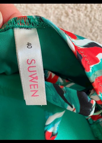 Çok Renkli Drapeli Mini Kadın Mayo - Görsel 2