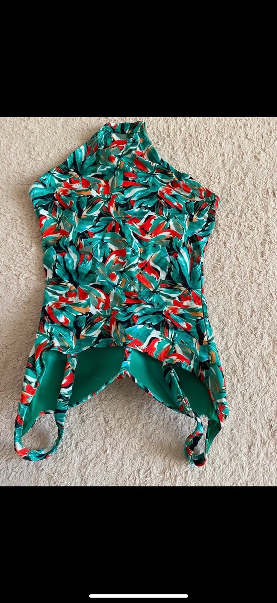 Çok Renkli Drapeli Mini Kadın Mayo - Görsel 3