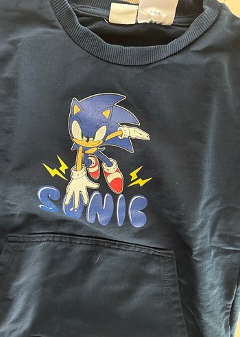 Mavi Sonic Baskılı Erkek Sweatshirt - Görsel 2
