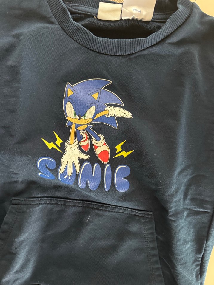Mavi Sonic Baskılı Erkek Sweatshirt - Görsel 2