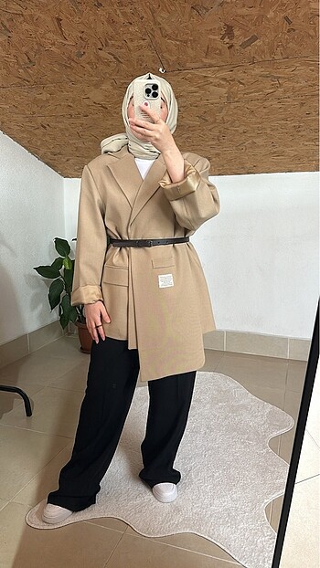 Kemerli Blazer ceket