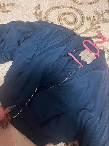 Bershka Mavi Bomber Ceket??????