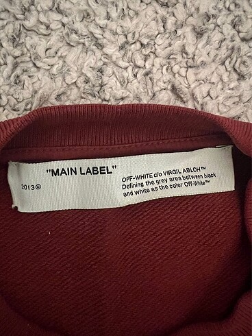 m Beden bordo Renk Off-White Orjinal Kadın Sweatshirt