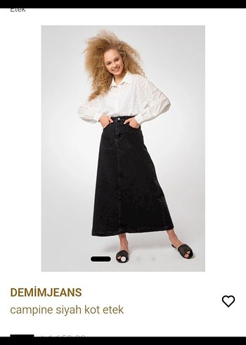 Demim jeans uzun siyah kot etek