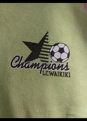 LC Waikiki Yeşil Baskılı erkek çocuk Sweatshirt