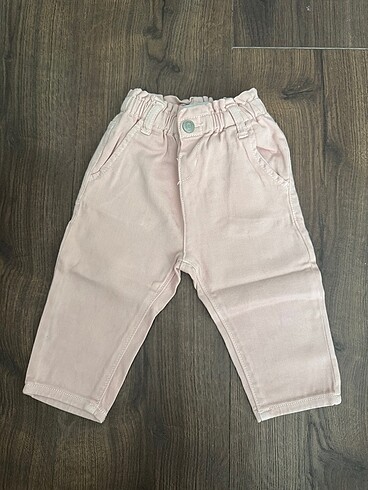 3-6 ay bebek için pembe jean