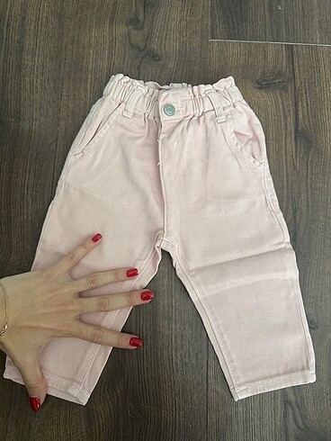 Zara 3-6 ay bebek için pembe jean