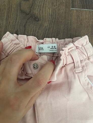 3-6 Ay Beden pembe Renk 3-6 ay bebek için pembe jean