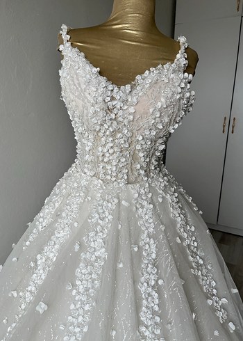 V Yakalı Prenses Gelinlik - Görsel 10