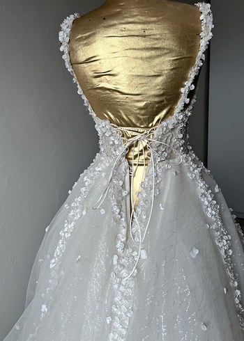 V Yakalı Prenses Gelinlik - Görsel 6