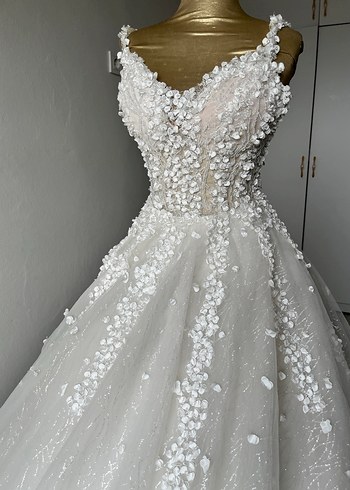 V Yakalı Prenses Gelinlik - Görsel 2