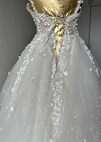 V Yakalı Prenses Gelinlik - Görsel 4