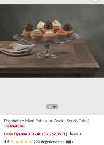 Paşabahçe ayaklı servis tabağı - Görsel 6