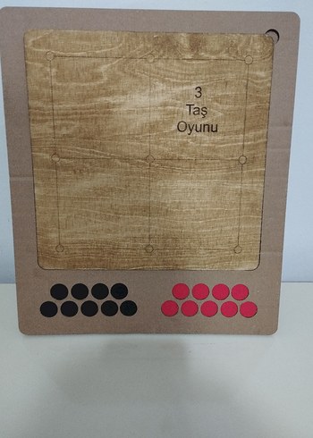  Beden Renk Kahverengi 9 Taş ,3 taş Oyunu Tahtası