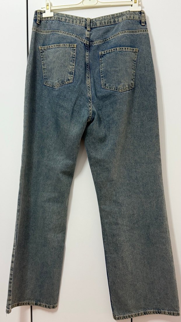 Yüksek Bel Açık Mavi Denim Jean — görsel 2/3