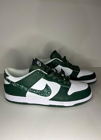 42 Beden Orijinal Nike Dunk Low Green Paisley