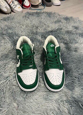 42 Beden beyaz Renk Orijinal Nike Dunk Low Green Paisley