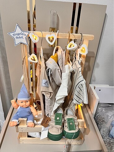 Bebek sepeti kalpli Led ile hediye sepeti - Görsel 2