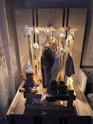 Bebek sepeti kalpli Led ile hediye sepeti - Görsel 6